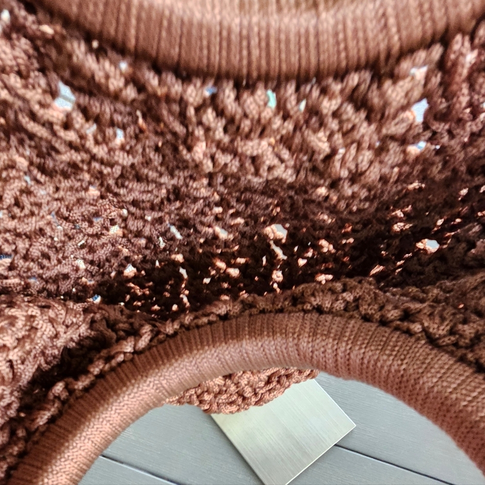 ❌️SOLD❌️ HOST PICK Crochet Lacey Brown Women's Bag - Picture 5 of 8
